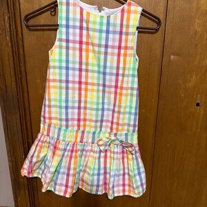 Classic Prep Multicolor Plaid Sleeveless Dress with Bow